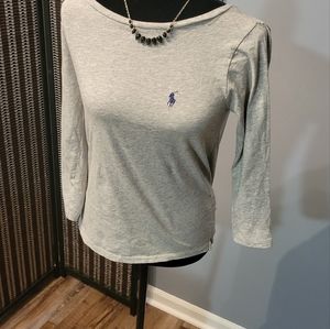 Ralph Lauren Polo gray 3/4 t-shirt size (S)